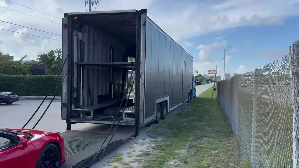 Enclosed trailer fleet transport on-the-road moment